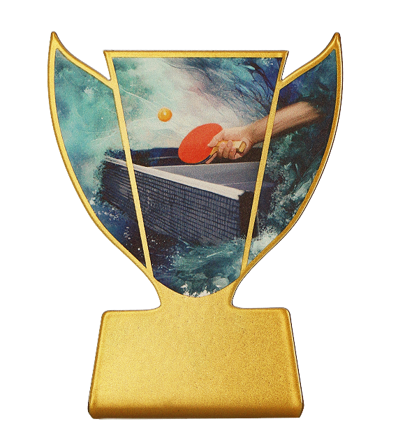 Statuetka metalowa Slimline SL-TAB – tenis stołowy, 10 cm