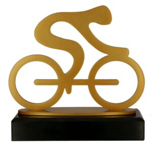 Statuetka metalowa na marmurowej podstawie TM004-BIC – kolarstwo, kolarz, 20,5 cm