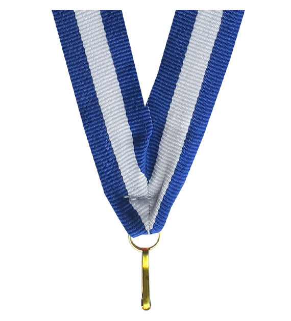 Wstążka do medalu 22 mm V2-BL/W/BL – niebiesko-biało-niebieska