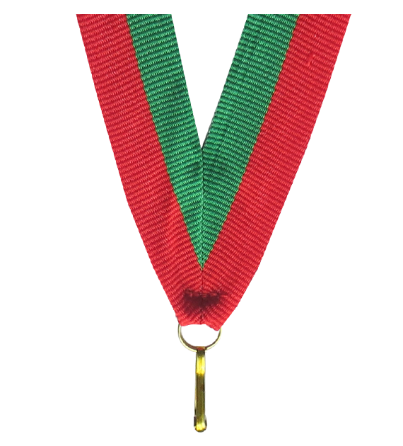 Wstążka do medalu 22 mm V2-GN/R – zielono-czerwona