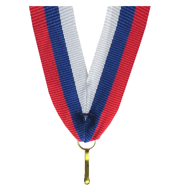 Wstążka do medalu 22 mm V2-W/BL/R – biało-niebiesko-czerwona