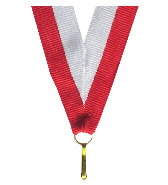 Wstążka do medalu 22 mm V2-W/R – biało-czerwona