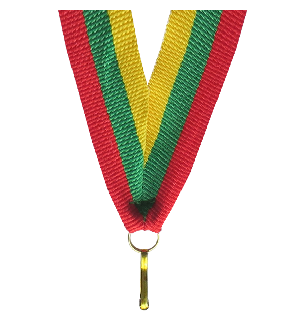 Wstążka do medalu 22 mm V2-Y/GN/R – żółto-zielono-czerwona