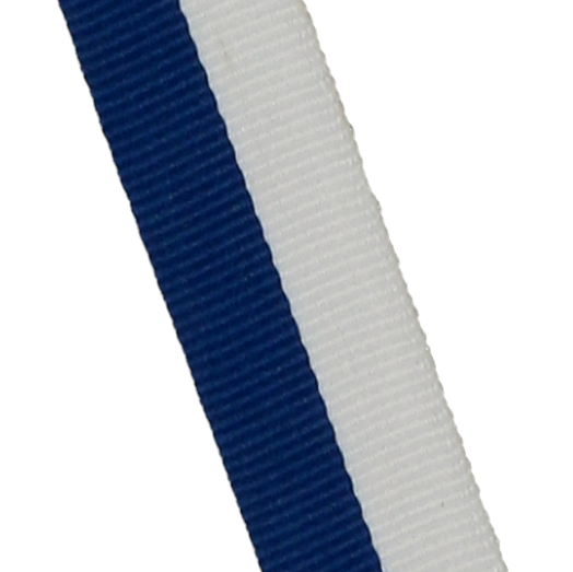 Wstążka do medalu 20 mm bez karabińczyka V3-W/BL – bez karabińczyka, biało-niebieska