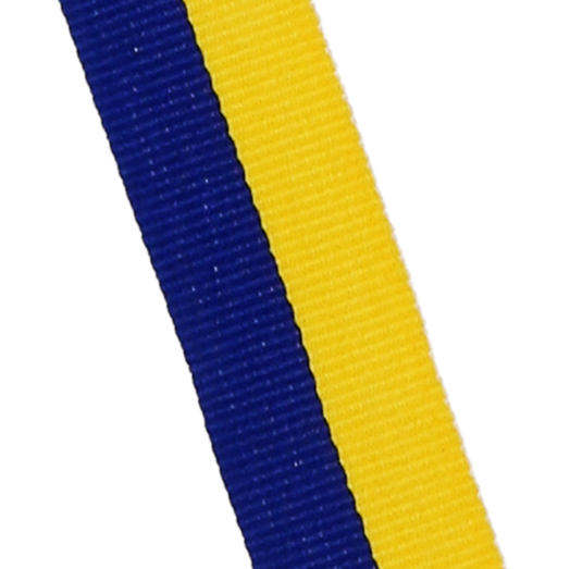 Wstążka do medalu 20 mm bez karabińczyka V3-Y/BL – bez karabińczyka, żółto-niebieska