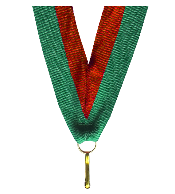 Wstążka do medalu 11 mm V8-R/GN – czerwono-zielona