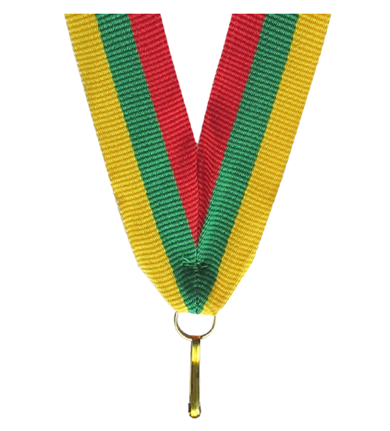 Wstążka do medalu 11 mm V8-R/GN/Y – czerwono-zielono-żółta