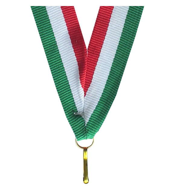 Wstążka do medalu 11 mm V8-R/W/GN – czerwono-biało-zielona