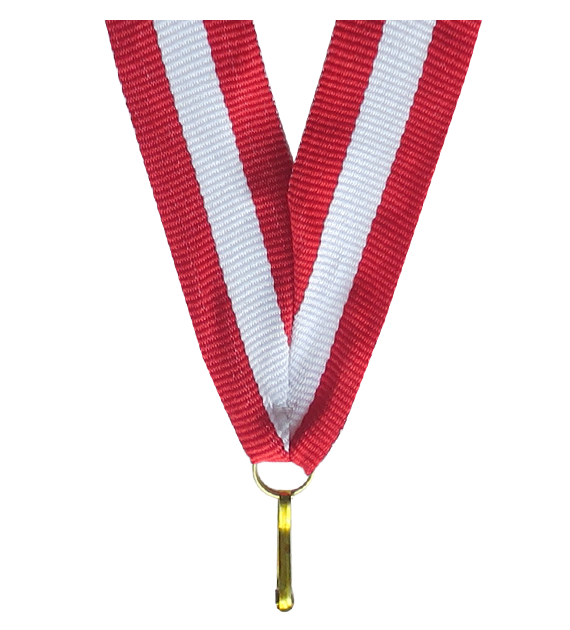 Wstążka do medalu 11 mm V8-R/W/R – czerwono-biało-czerwona