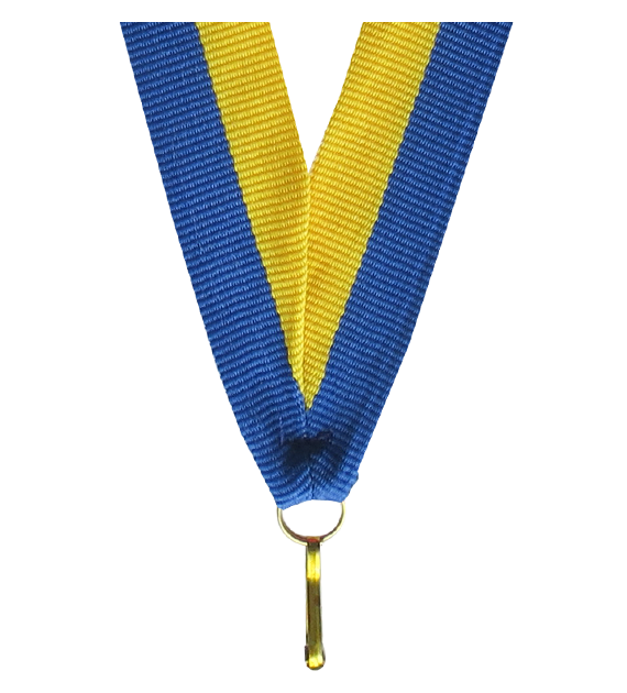 Wstążka do medalu 11 mm V8-Y/BL – żółto-niebieska