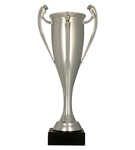 Puchar plastikowy srebrny 7094 – 3 rozmiary (24–35 cm)