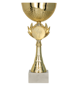 Puchar metalowy złoty 8342 – z pokrywką lub bez, 10 rozmiarów (24–41 cm) – zdjęcie 2