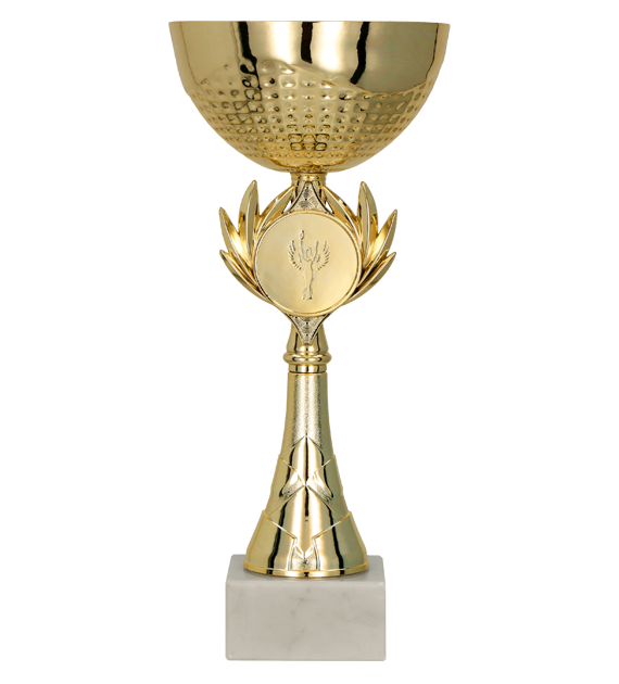 Puchar metalowy złoty 8342 – z pokrywką lub bez, 10 rozmiarów (24–41 cm) – zdjęcie 2