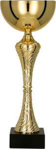 Puchar metalowy złoty 8356 – z pokrywką lub bez, 16 rozmiarów (23,5–51 cm) – zdjęcie 2
