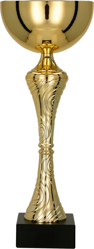 Puchar metalowy złoty 8356 – z pokrywką lub bez, 16 rozmiarów (23,5–51 cm) – zdjęcie 2