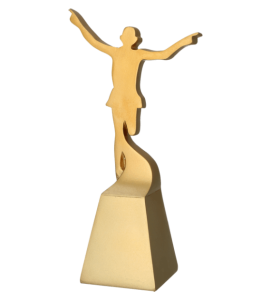 Figurka odlewana złota RP5013-23/G – biegi, 23 cm