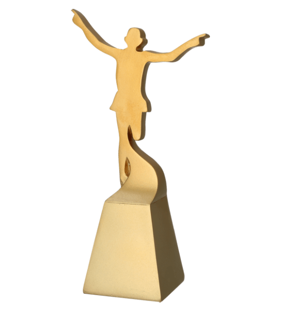 Figurka odlewana złota RP5013-23/G – biegi, 23 cm