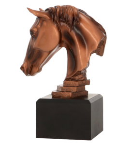 Figurka odlewana RFST2060 – jeździectwo, głowa konia, 18,5 cm
