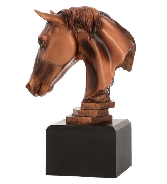 Figurka odlewana RFST2060 – jeździectwo, głowa konia, 18,5 cm