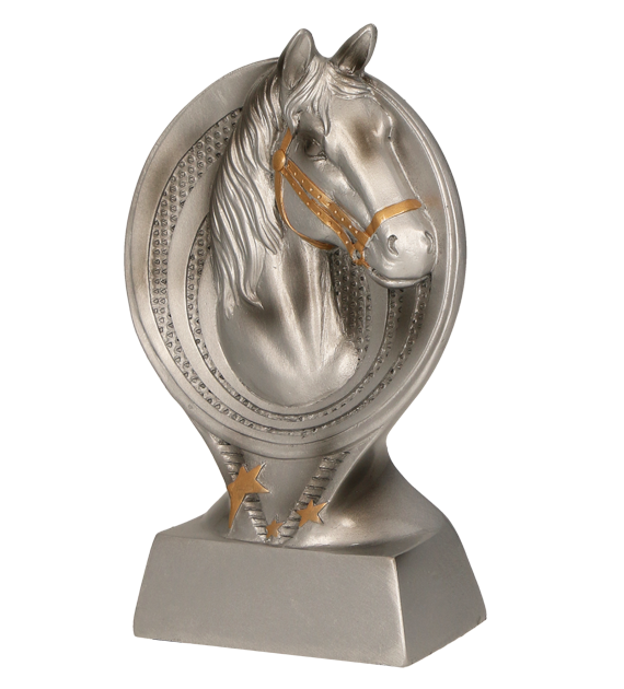 Figurka odlewana RS1501 – jeździectwo, koń, głowa, 15,5 cm