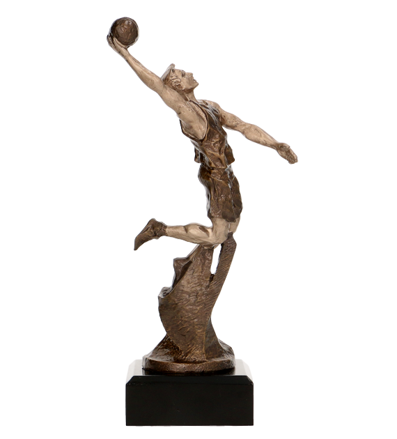 Figurka odlewana w kolorze brązu RTY1203/BR – koszykówka, 24,5 cm