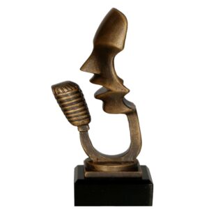 Figurka odlewana w kolorze brązu RFST3048/BR – muzyka, 21 cm