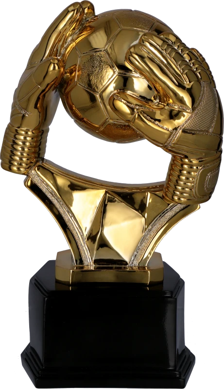 Figurka odlewana złota RP2021/G – piłka nożna, bramkarz, 24 cm