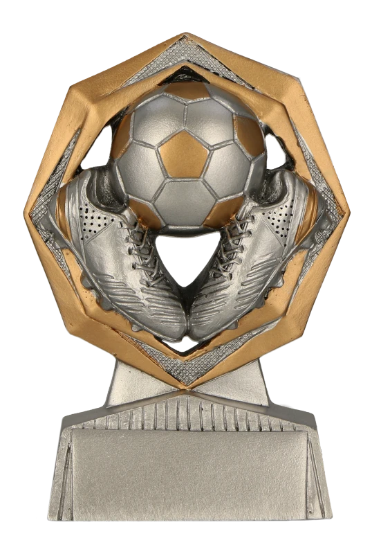 Figurka odlewana srebrno-złota RE044/S/G – piłka nożna, 11 cm