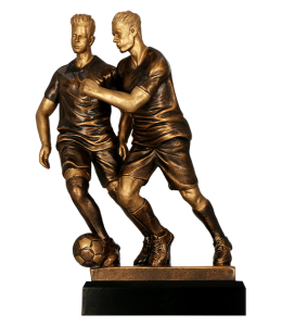 Figurka odlewana w kolorze brązu RFST3044/BR – piłka nożna, 29 cm