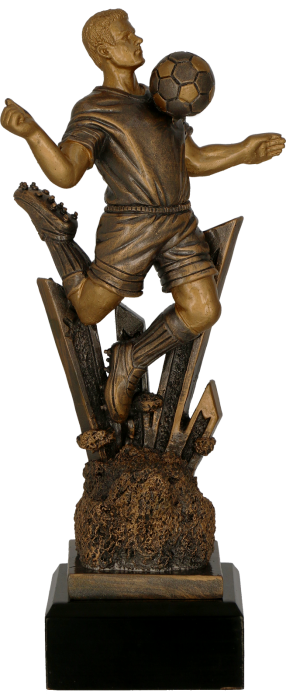 Figurka odlewana w kolorze brązu RFST3058/BR – piłka nożna, piłkarz, 23 cm