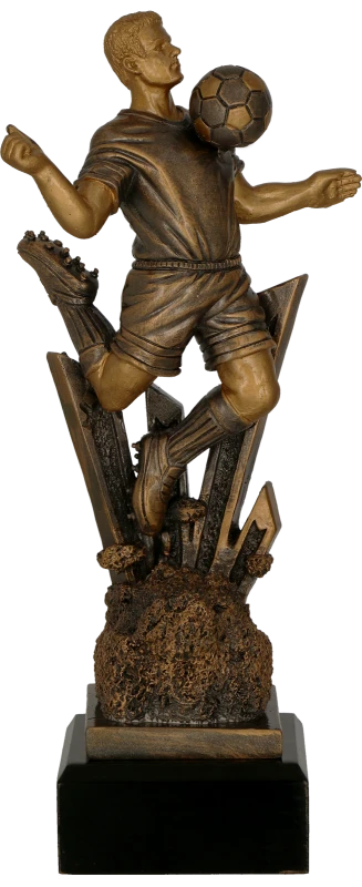 Figurka odlewana w kolorze brązu RFST3058/BR – piłka nożna, piłkarz, 23 cm