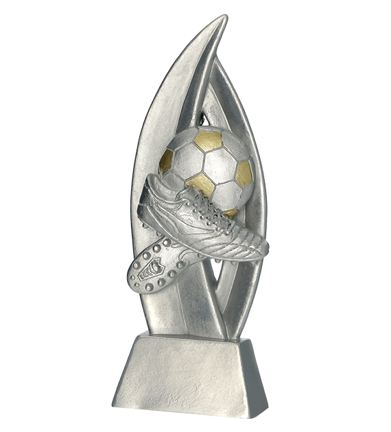 Figurka odlewana srebrno-złota RP6005/S/G – piłka nożna, ogólna, 18 cm