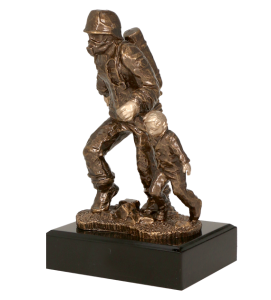 Figurka odlewana w kolorze brązu RFST2020/BR – strażactwo, strażak, 19,5 cm