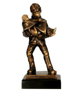 Figurka odlewana w kolorze brązu RFST3043/BR – strażactwo, 27 cm