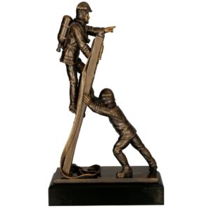 Figurka odlewana w kolorze brązu RFST3052/BR – strażactwo, 30 cm