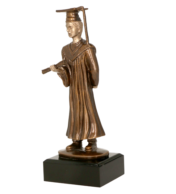Figurka odlewana w kolorze brązu RF2271/BR – szkoła i edukacja, absolwent, 23 cm
