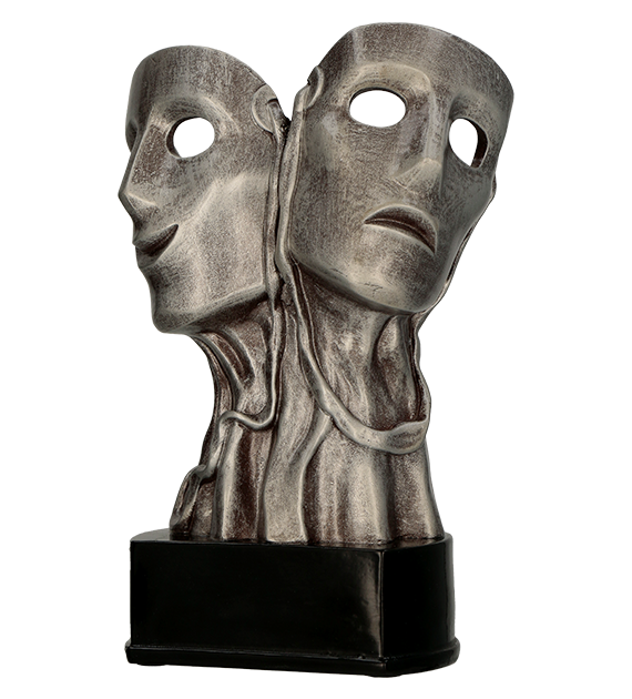 Figurka odlewana srebrna RFST3015/S – teatr, 19 cm