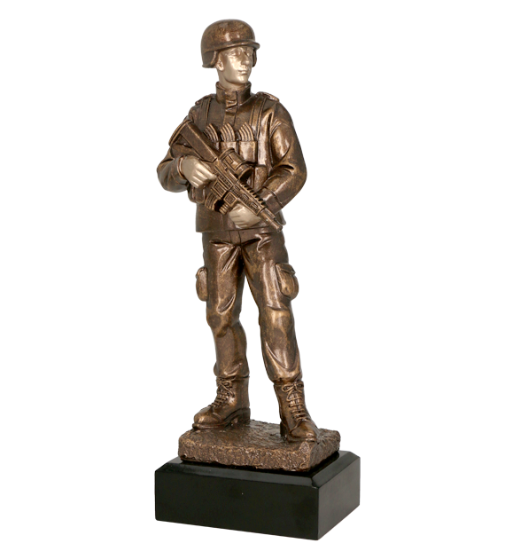 Figurka odlewana w kolorze brązu RFST2113/BR – wojsko, 25,5 cm