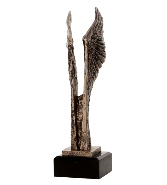 Figurka odlewana w kolorze brązu RTY640/BR – skrzydła, 26 cm