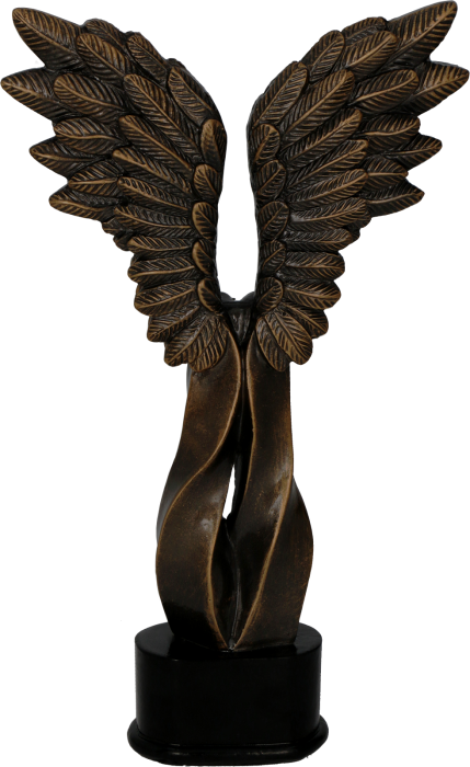 Figurka odlewana w kolorze brązu RFST3061/BR – skrzydła, 26 cm