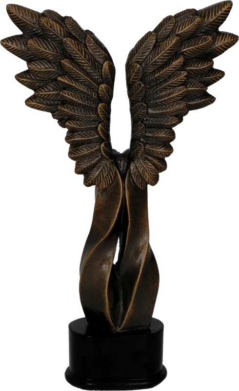 Figurka odlewana w kolorze brązu RFST3061/BR – skrzydła, 26 cm