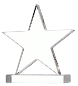 Trofeum akrylowe gwiazda AC002 – gwiazda, 20 cm