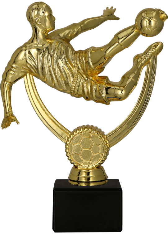 Figurka plastikowa złota B488/G – piłka nożna, 13,5 cm – zdjęcie 3