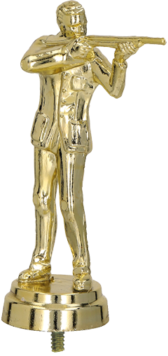 Figurka plastikowa złota F49/G – strażactwo, strzelanie, 9,5 cm – zdjęcie 2