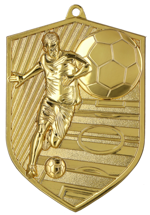 Medal odlewany srebrny MD8060/S – piłka nożna, 80 × 60 mm – zdjęcie 2