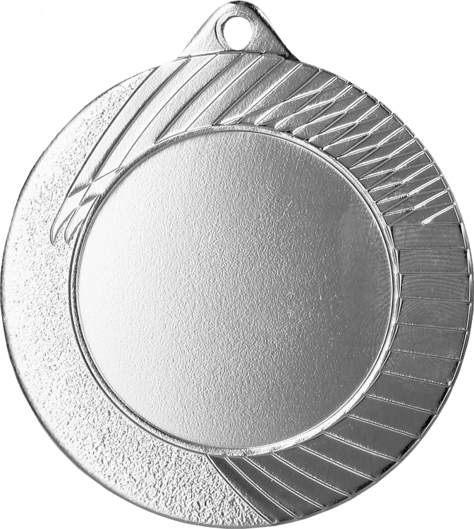 Medal stalowy srebrny z miejscem na emblemat 33 mm MMC1050/S – Ø 50 mm – zdjęcie 2