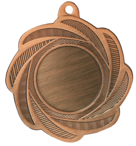 Medal stalowy złoty z miejscem na emblemat 25 mm MMC1350/G – Ø 50 mm – zdjęcie 4