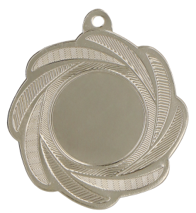 Medal stalowy srebrny z miejscem na emblemat 25 mm MMC1350/S – Ø 50 mm – zdjęcie 2