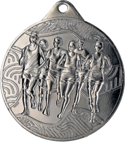 Medal stalowy srebrny MMC32050/S – biegi, Ø 50 mm – zdjęcie 3