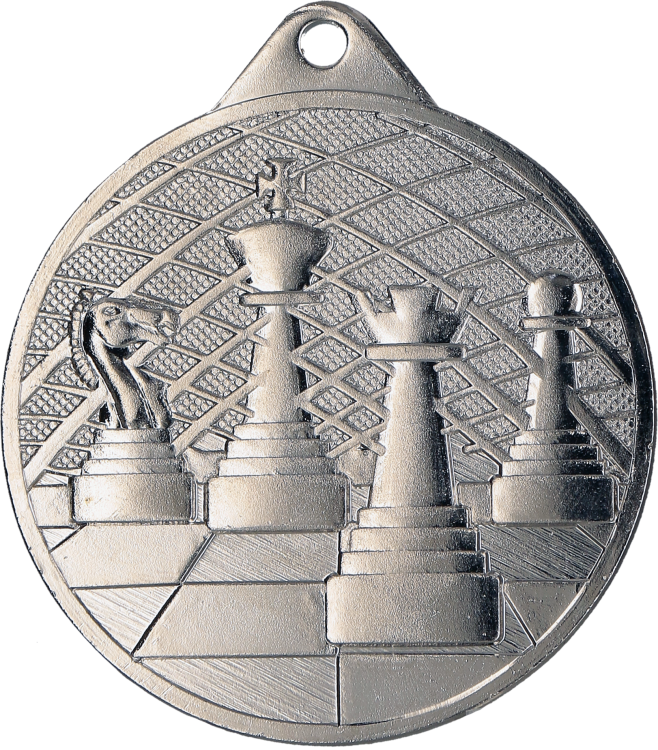 Medal stalowy brązowy MMC34050/B – szachy, Ø 50 mm – zdjęcie 2